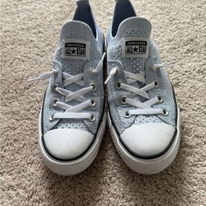 Converse Gray and White High-Top Sneakers Canvas